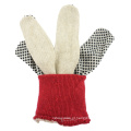 Double Palmed Sewed PVC Dotted Canvas Cotton Industrial Safety Hand Work Gloves (410022)